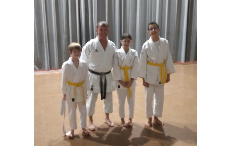 passage de grade d'Elsa, de Camille et de Léo